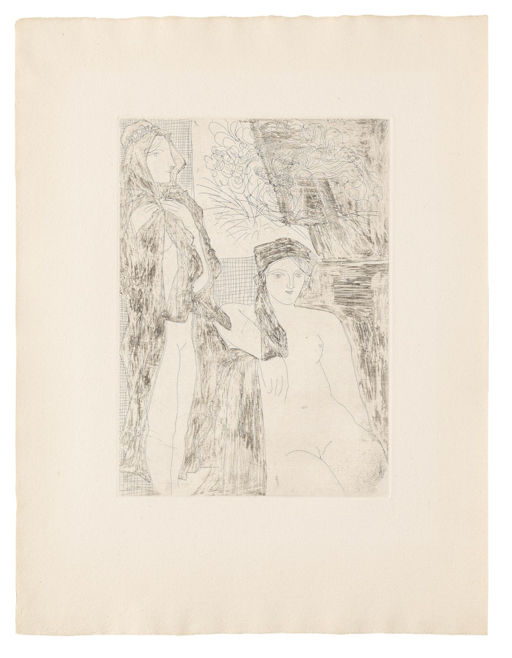 Rembrandt et Deux Femmes,  from La Suite Vollard by Pablo Picasso