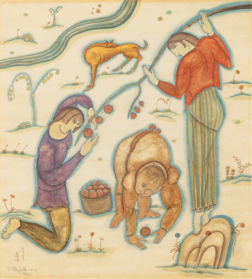 La cueillette des pommes by Leonard Tsuguharu Foujita