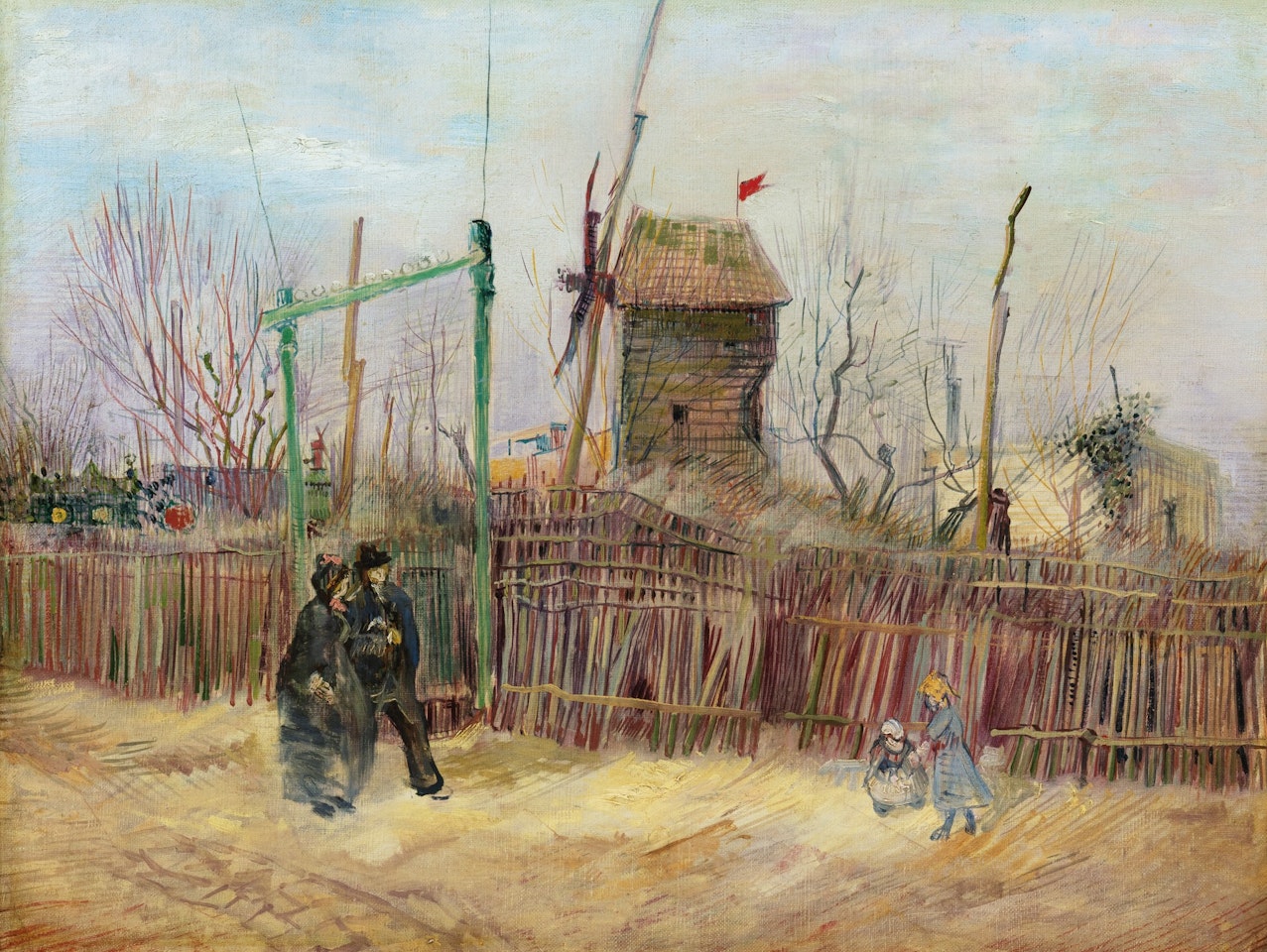 Scène de rue à Montmartre (Impasse des Deux Frères et le Moulin à Poivre) by Vincent van Gogh