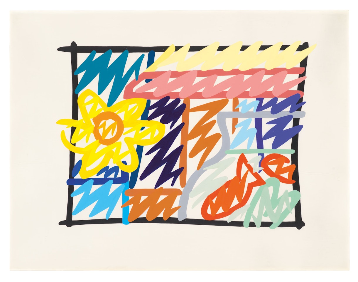 Still Life with Goldfish and Daffodil (Full Scribble) by Tom Wesselmann