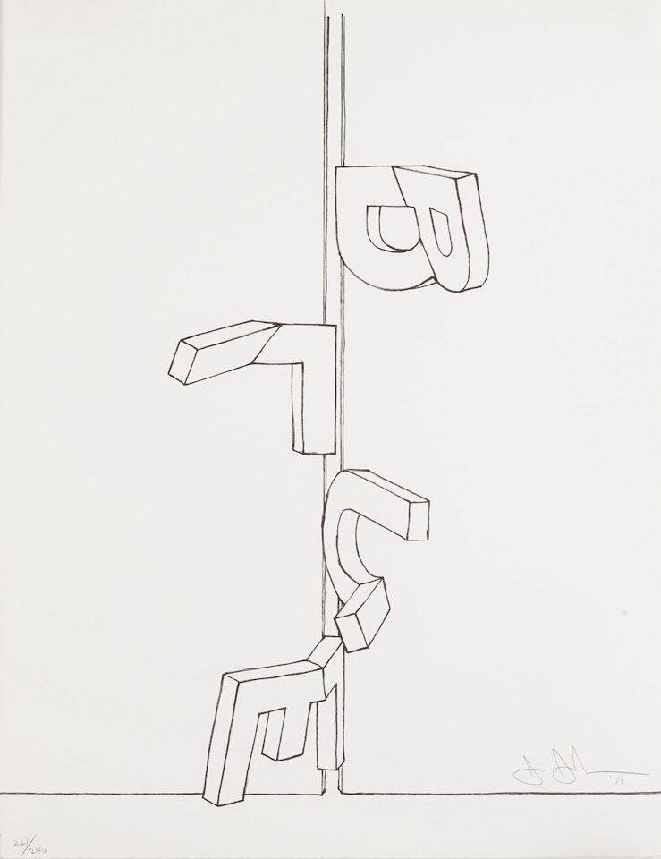 Bent Blue (F. 143; ULAE 97) by Jasper Johns