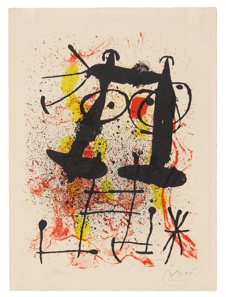Silence,  from Hai-Ku (D. 555; C. bk. 118) by Joan Miró