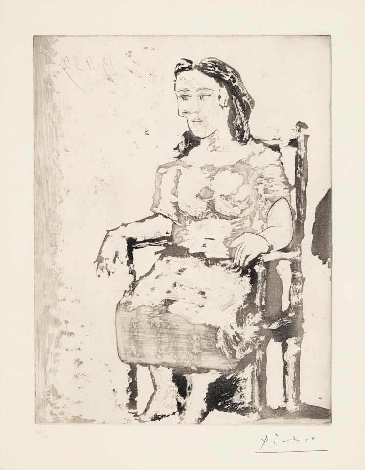 Femme au Fauteuil: Dora Maar (B. 318; Ba. 649.II) by Pablo Picasso