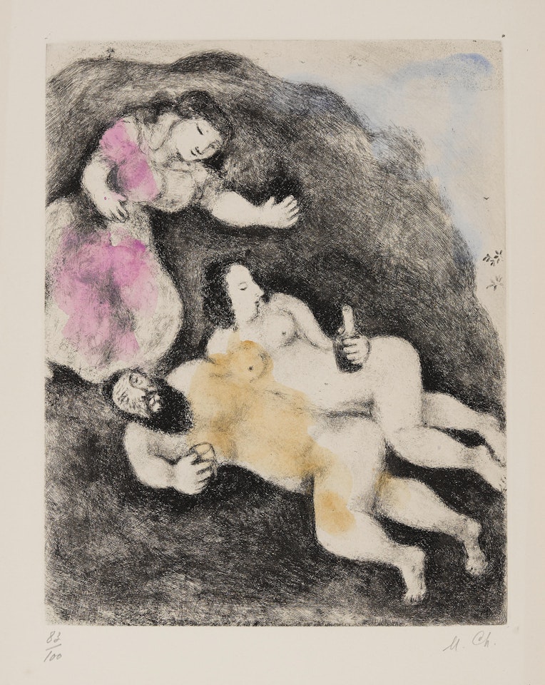 Loth et ses filles,  from La Bible (V. 207; C. bk. 30) by Marc Chagall