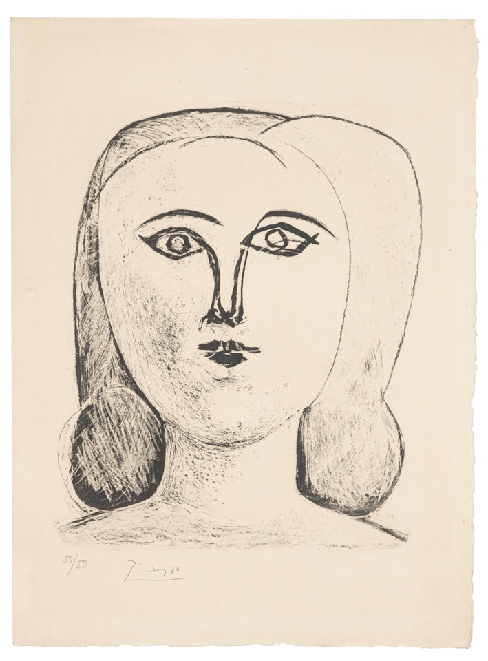 Tête de Jeune Fille (B. 393; M. 9) by Pablo Picasso