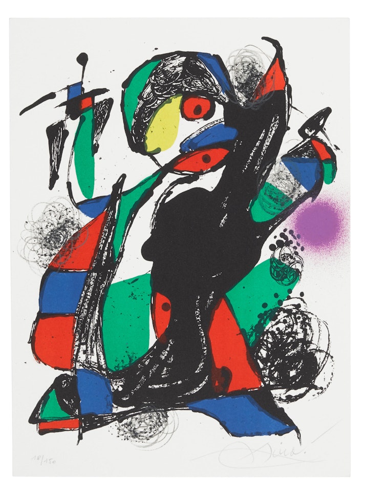 One Plate,  from Lithographs IV (M. 1261; C. bk. 249) by Joan Miró