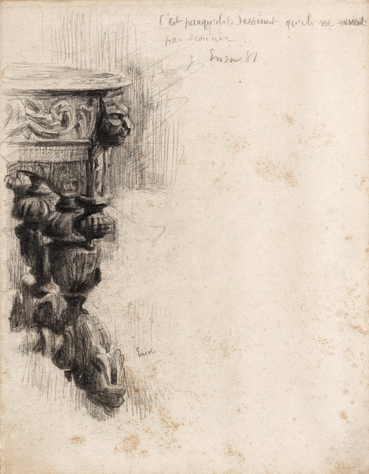 C'est parce qu'ils le dessinent qu'ils ne savent pas dessiner by James Ensor