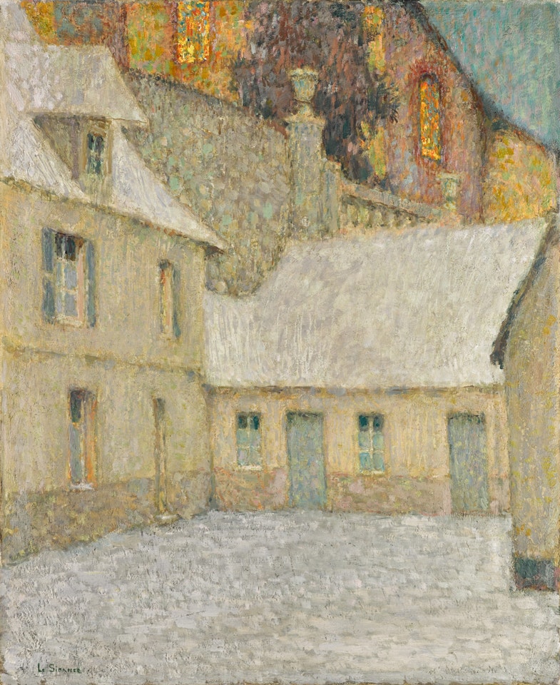 La Maison Sous L’Eglise, Neige, Gerberoy by Henri Le Sidaner