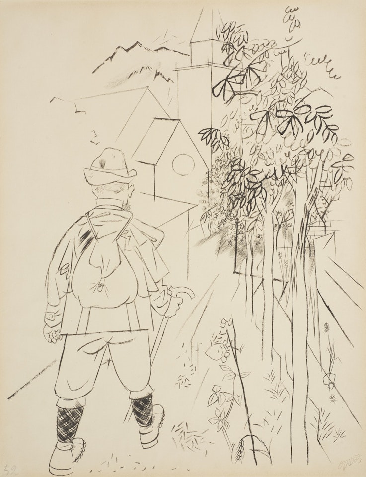 Wanderbursch (Wanderer) by George Grosz