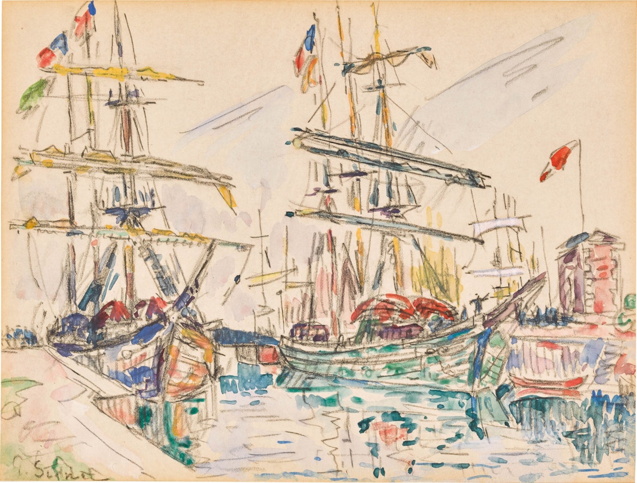 Goélettes à Paimpol by Paul Signac