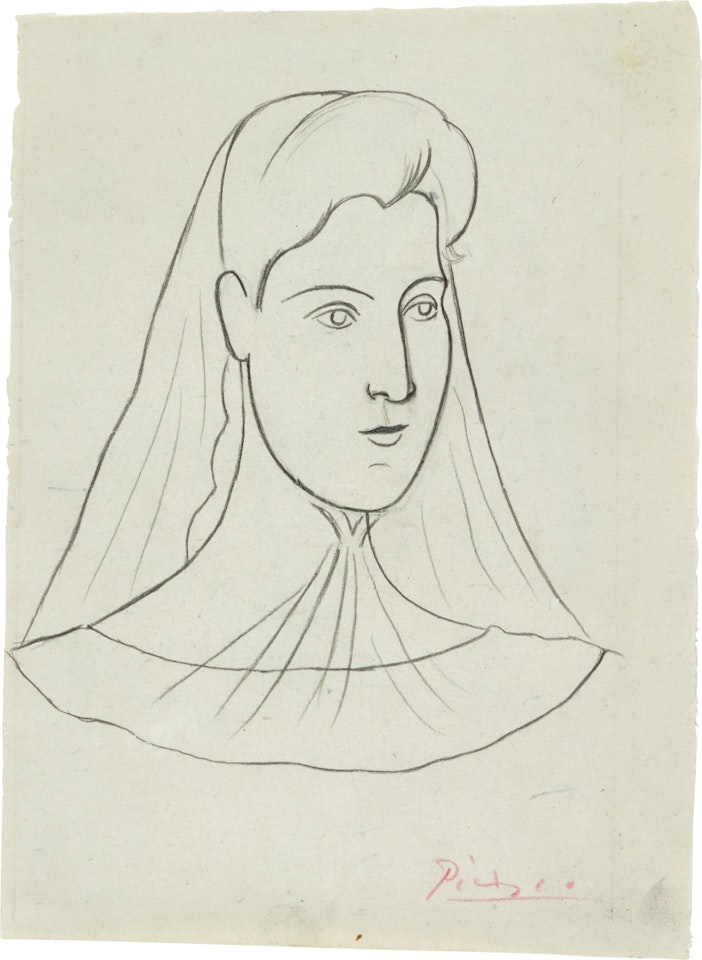Femme au voile - recto by Pablo Picasso