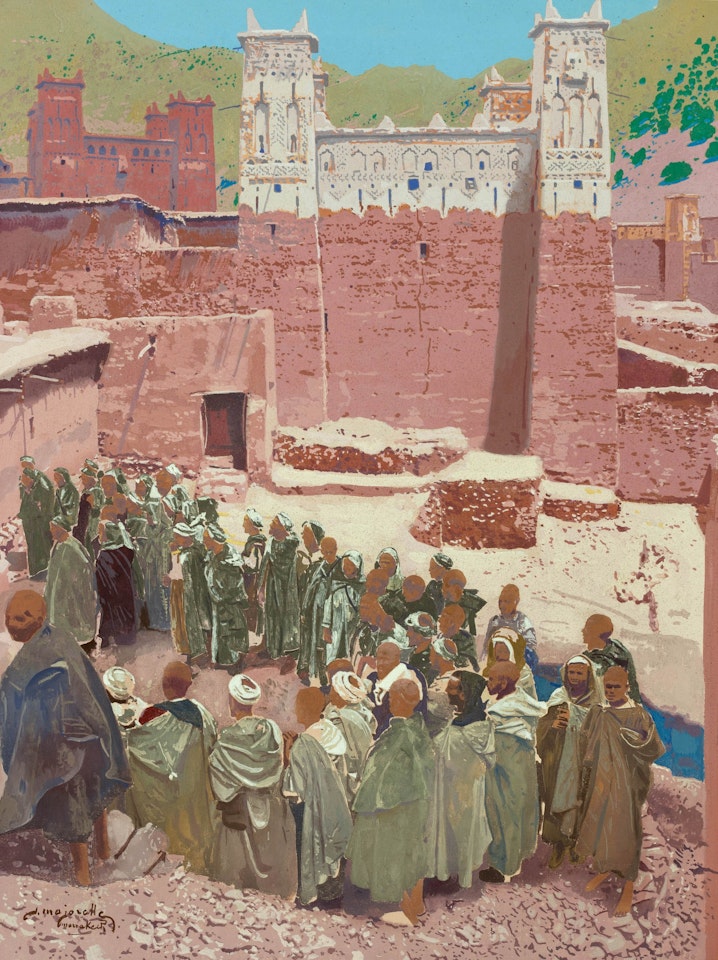 Procession before a Kasbah by Jacques Majorelle