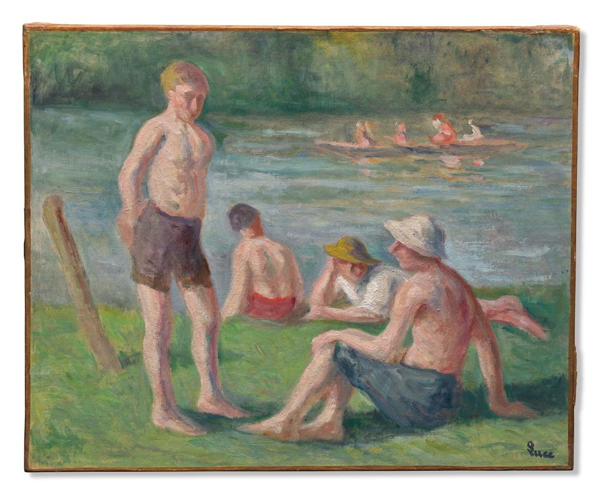 Rolleboise, baigneurs by Maximilien Luce