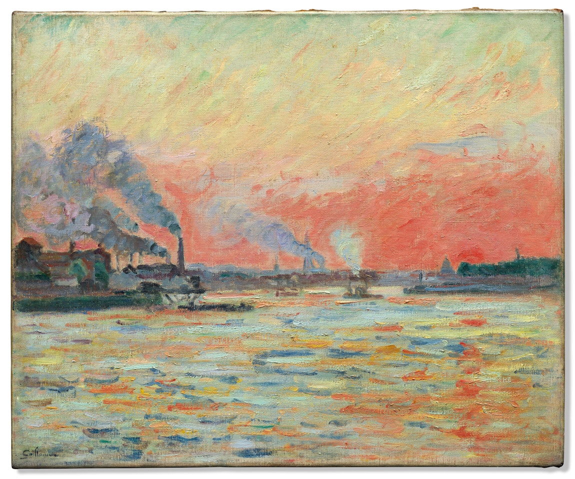 Confluent de la Seine et de la Marne à Ivry by Armand Guillaumin