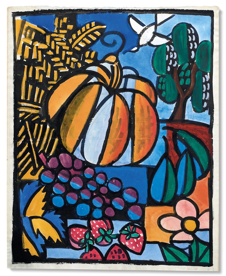 La Citrouille (Étude pour "La Souris du Bestiaire" de Guillaume Apollinaire) by Raoul Dufy