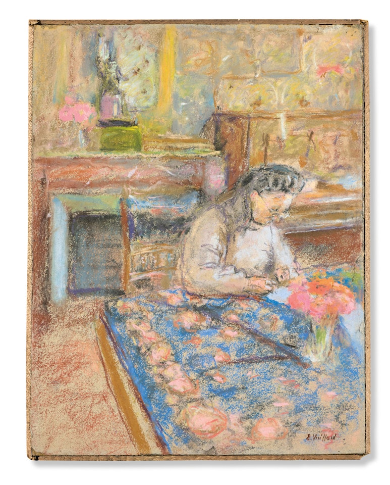 Madame Vuillard écrivant, Vaucresson by Édouard Vuillard