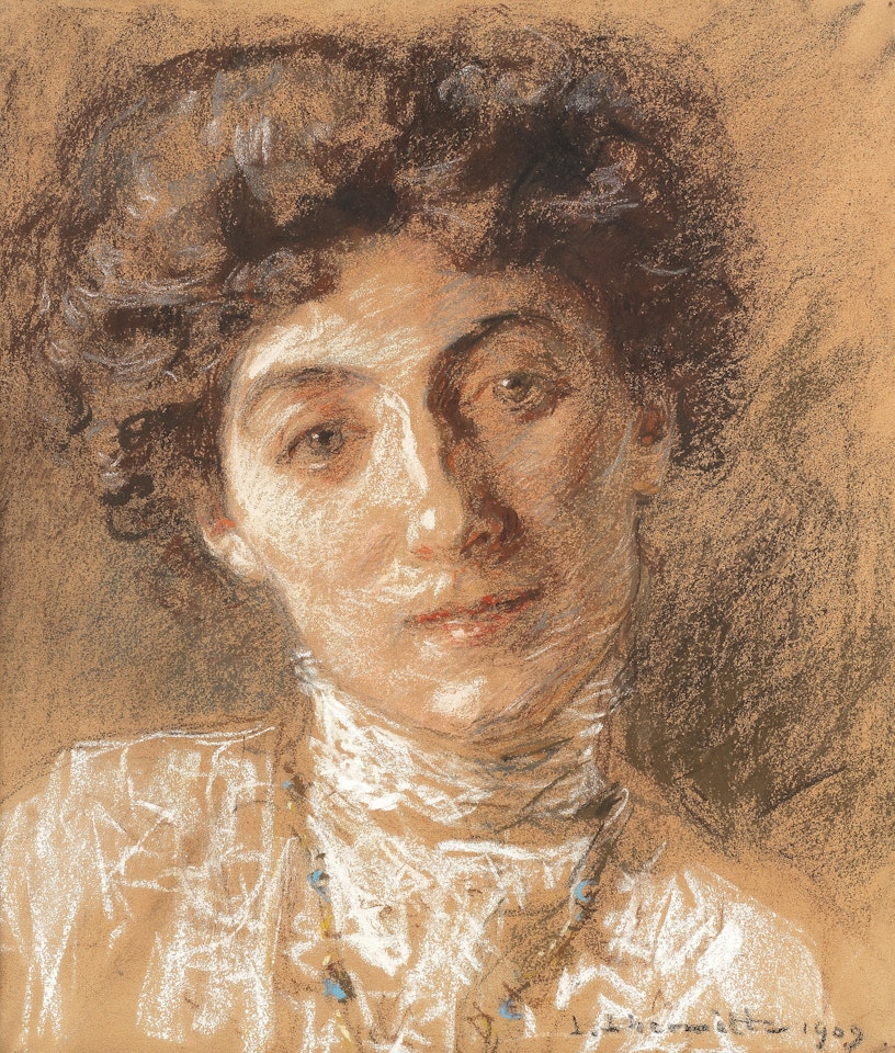 Portrait de Madame Jean Lhermitte, née Lucie Megret by Léon Augustin Lhermitte