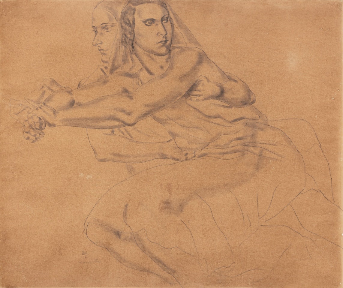 Les deux modèles by Leonard Tsuguharu Foujita