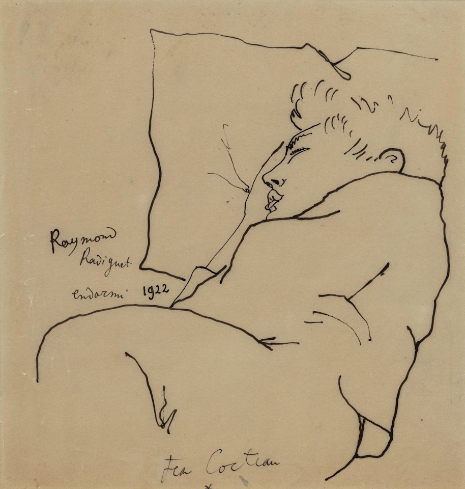 Raymond Radiguet endormi by Jean Cocteau