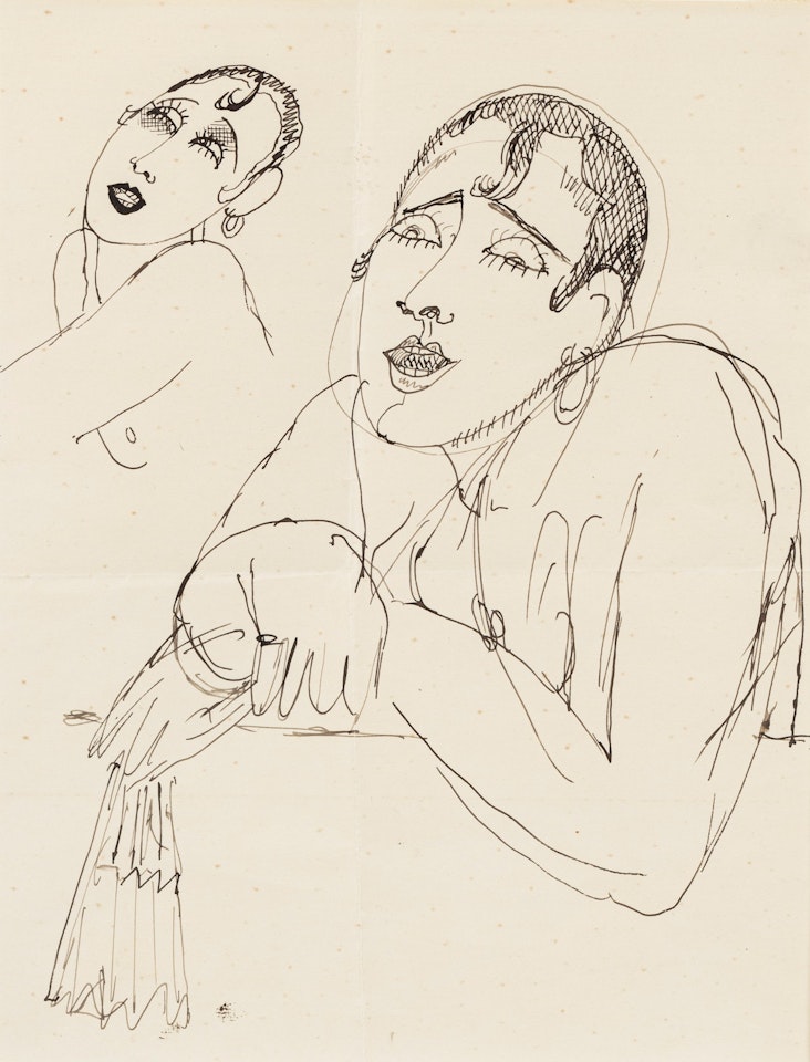 Double portrait de Joséphine Baker by Jean Cocteau