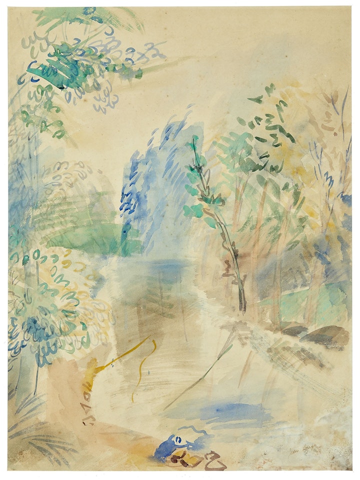 Pêcheurs au bord de la Vienne - 1925 by Jean Dufy