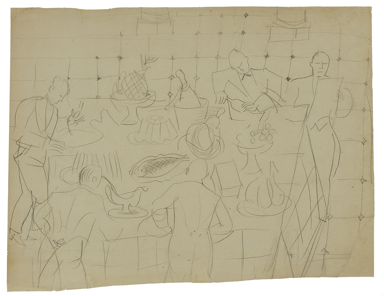Etude pour "Le Buffet" - circa 1950 by Raoul Dufy
