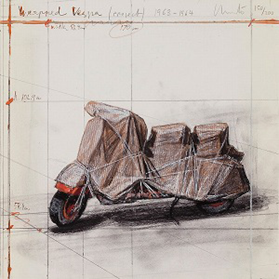 Wrapped Vespa, Project 1963 - 1964 (Schellmann 201) by Christo