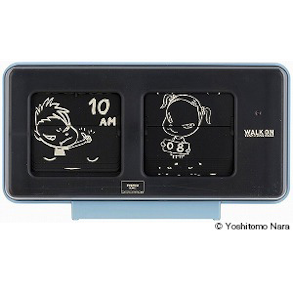 Walk on clock (Blue) by Yoshitomo Nara