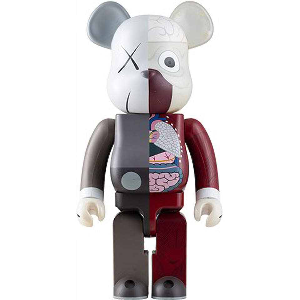 BE@RBRICK COMPANION 1000% Red Dissected by Kaws