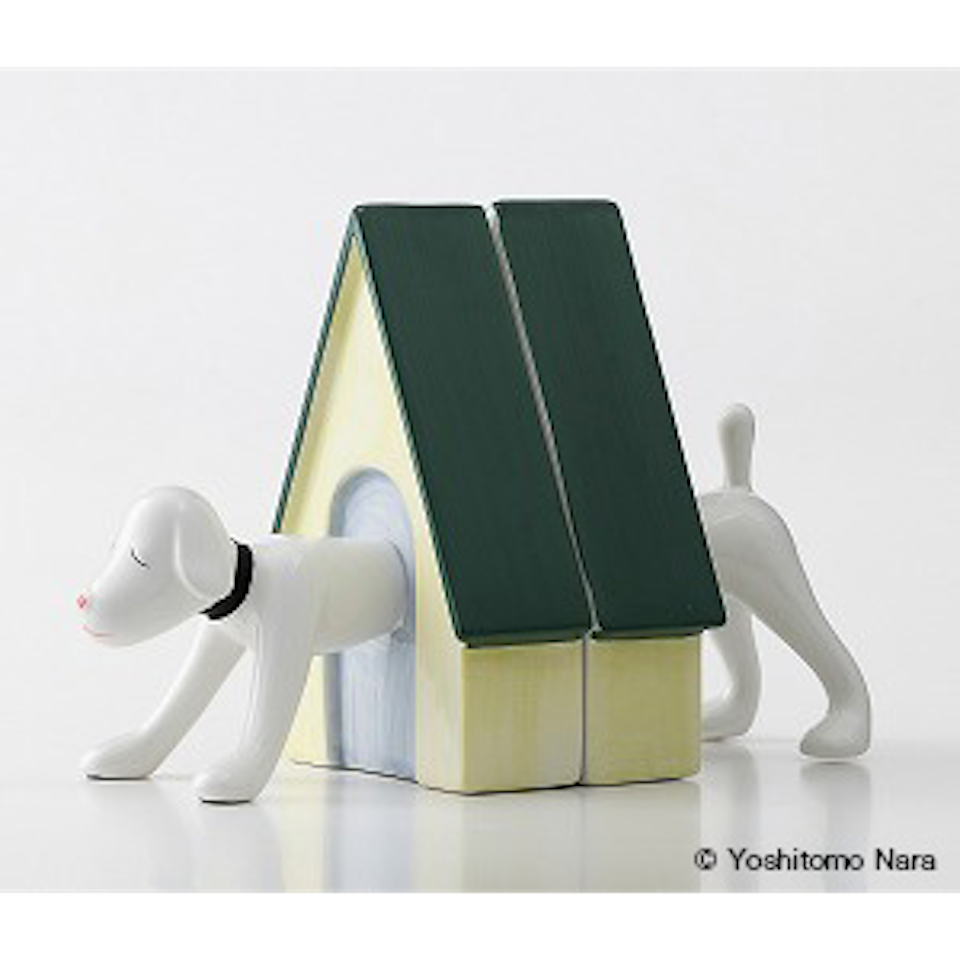 Puppy bookends by Yoshitomo Nara