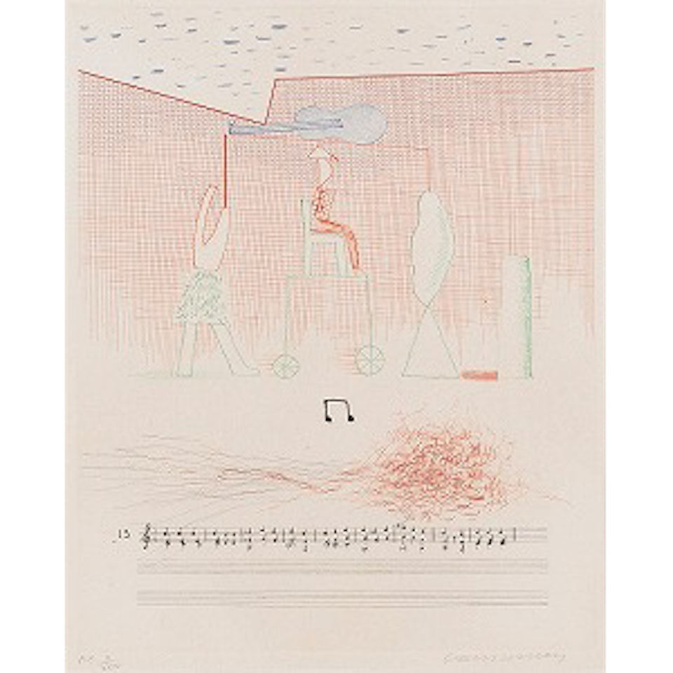 Parade, 6 from "The Blue Guitar" (M.C.A.T. 183) by David Hockney