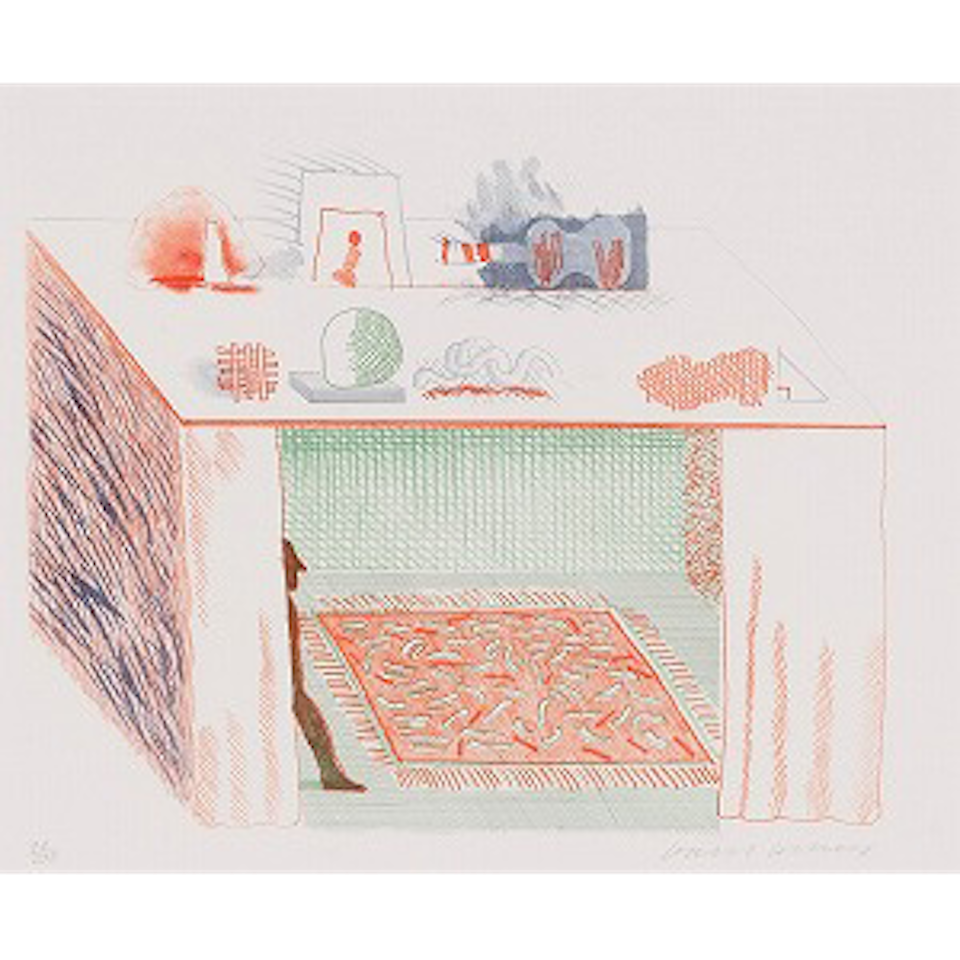 In a Chiaroscuro, pl.9 from The Blue Guitar (M.C.A.T. 186) by David Hockney