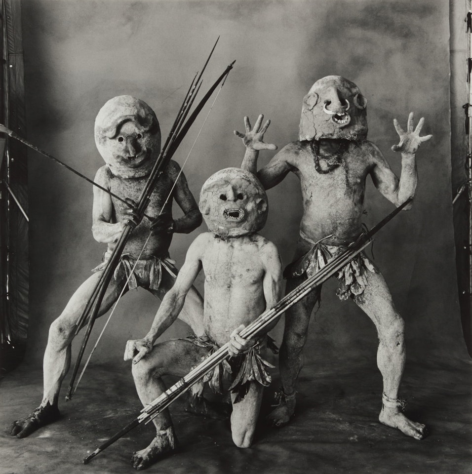'Three Asaro Mudmen, New Guinea' by Irving Penn