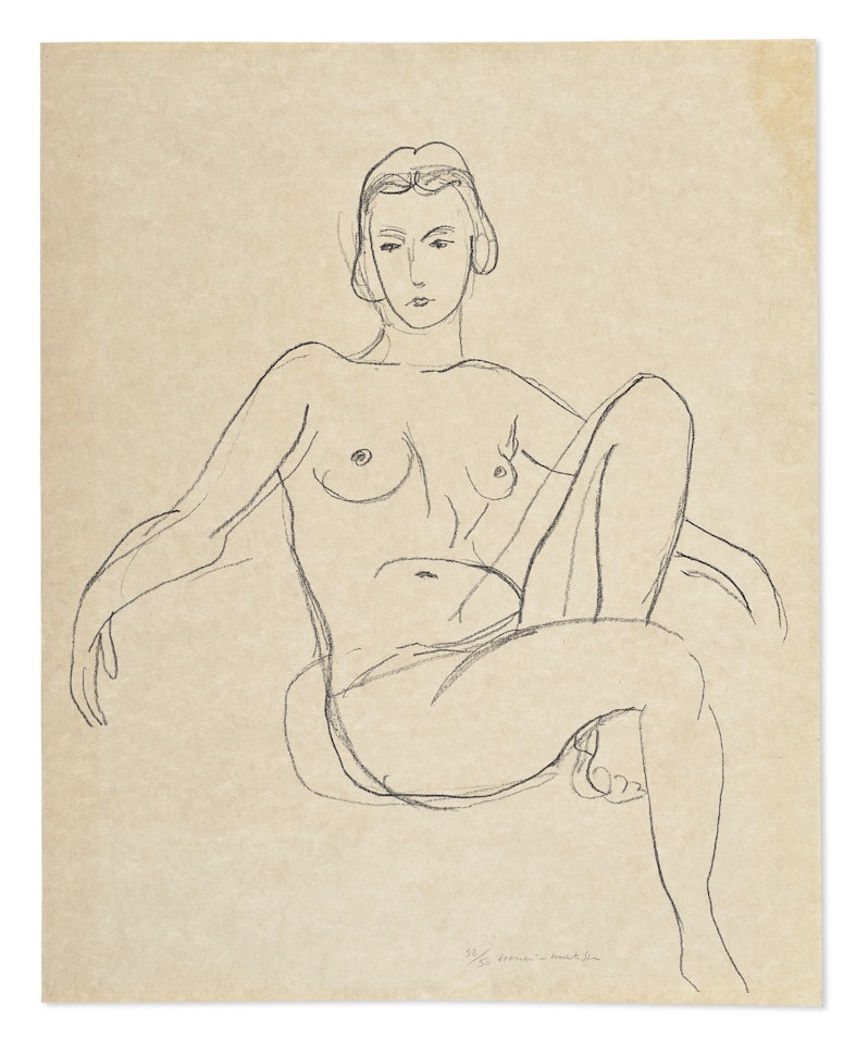 Nu assis les bras étendus by Henri Matisse