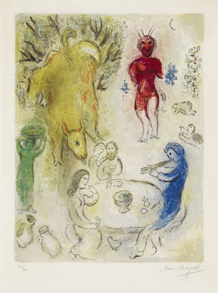 Banquet de Pan, from: Daphnis et Chloé by Marc Chagall