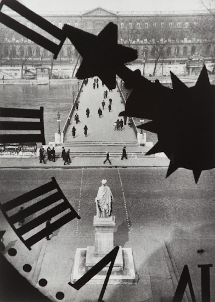 Clock of the Academy, Pont des Arts, and the Louvre by André Kertész
