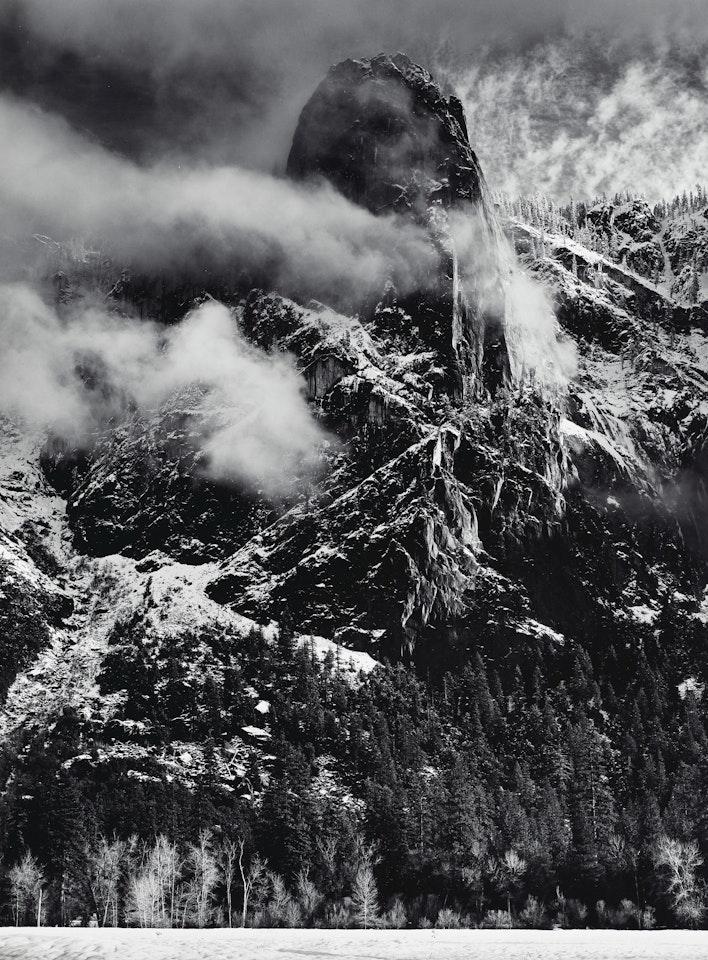 Sentinel Rock, Storm Clouds, Yosemite Valley, c. 1940 by Ansel Adams