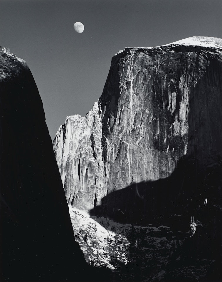 Moon and Half Dome, Yosemite National Park, California, 1960 by Ansel Adams