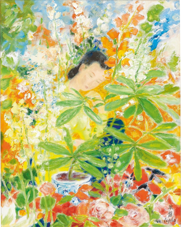 Parmi les fleurs (Among the flowers) by Le Pho