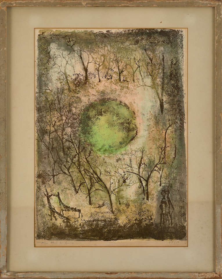 Le soleil rouge by Zao Wou-Ki