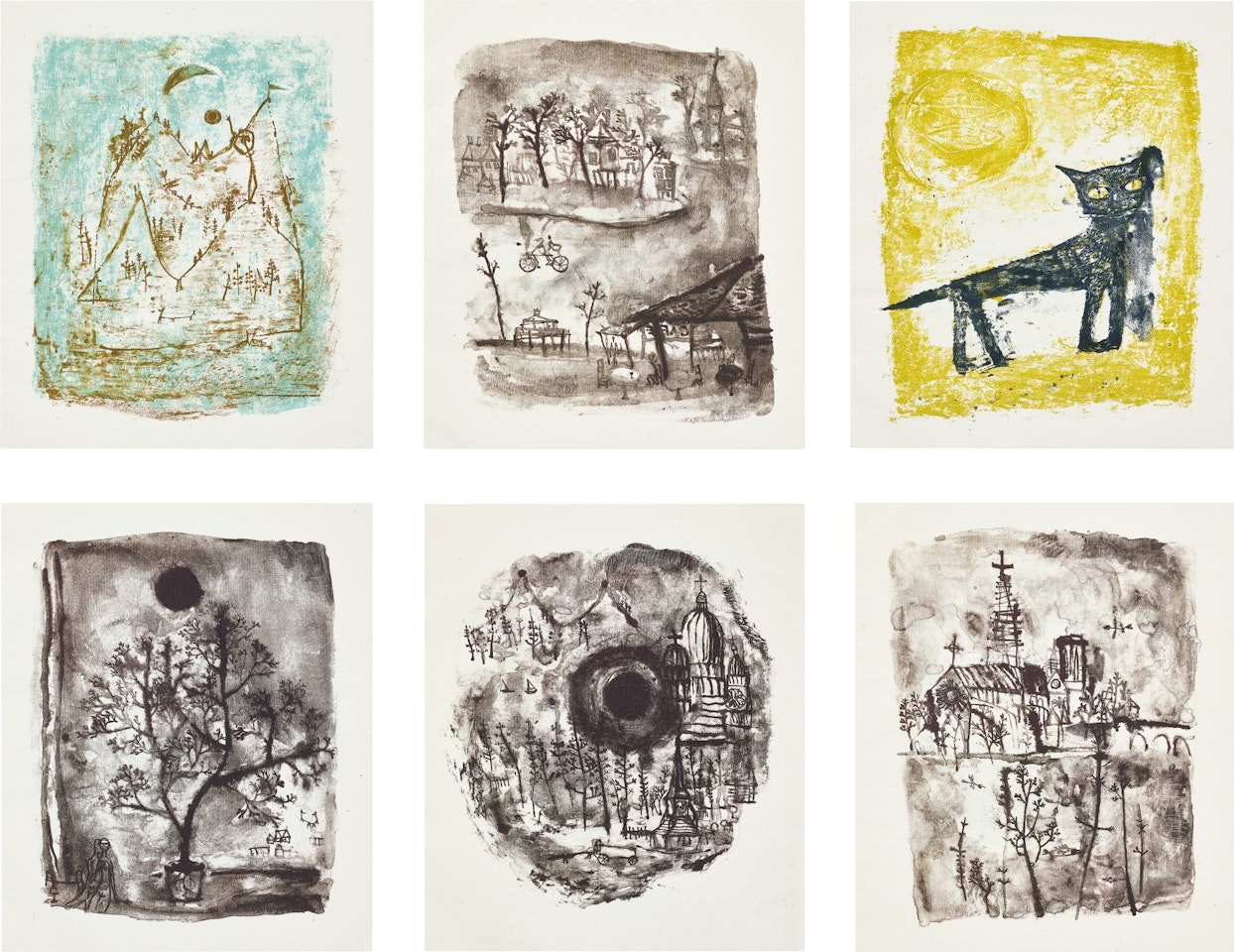 Paris Poems (6 works) by Zao Wou-Ki