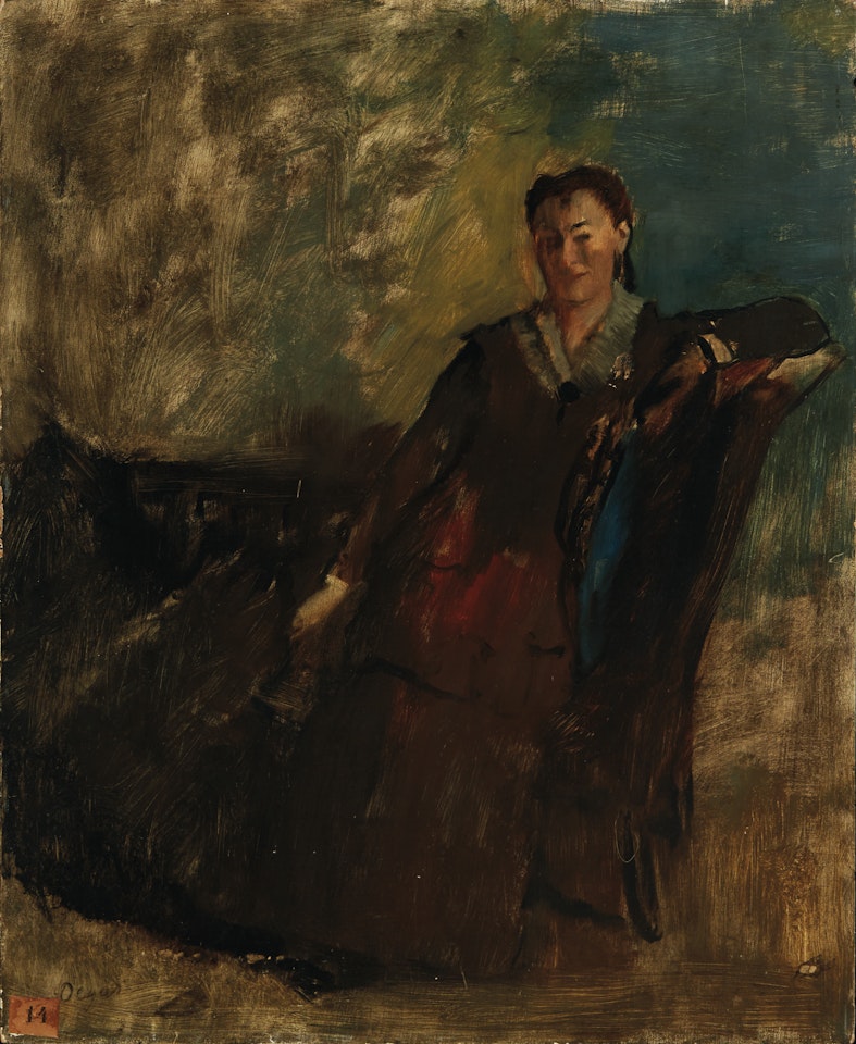 Femme assise sur un canapé by Edgar Degas