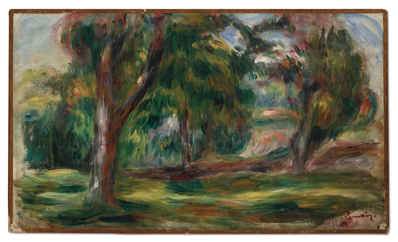 Pré et arbres by Pierre-Auguste Renoir