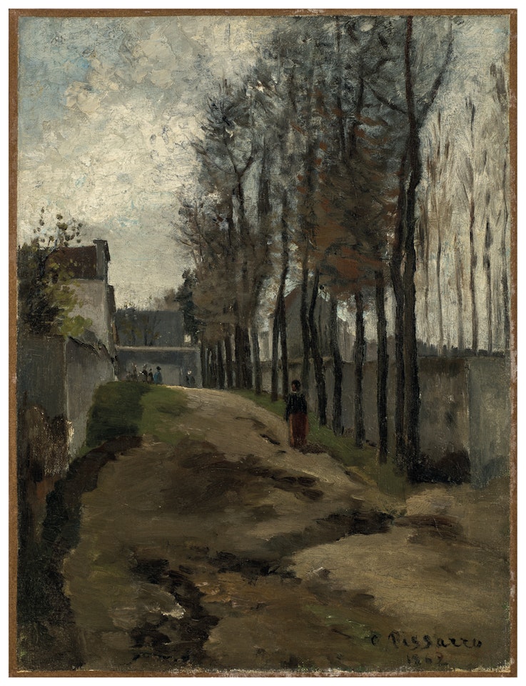 Le Chemin, paysage hivernal by Camille Pissarro