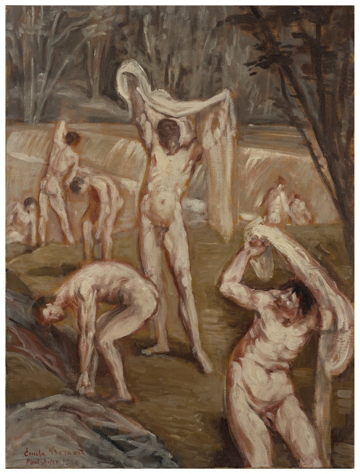 Baigneurs et baigneuses à Pont-Aven by Emile Bernard