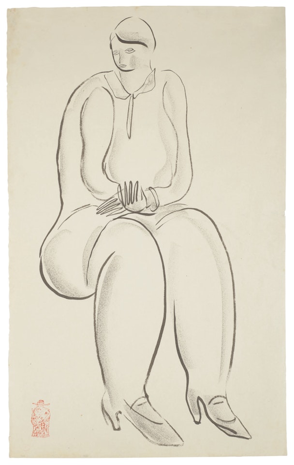 Femme à la robe courte by Sanyu