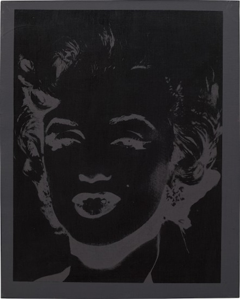 One Grey / Black Marilyn (Reversal Series) II-50-160 by Andy Warhol