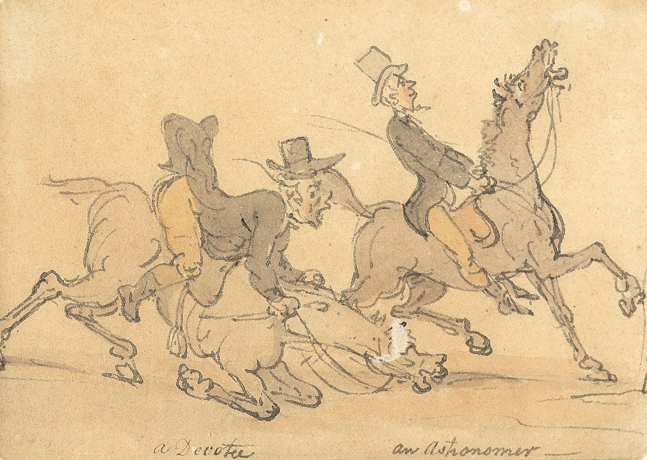 An Astronomer and Devotee by Thomas Rowlandson