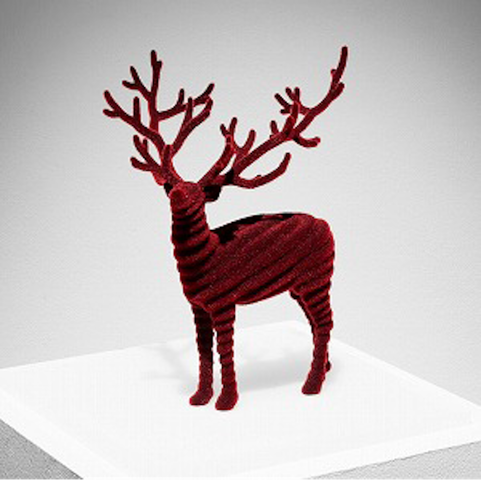 Velvet - White Deer (R) by Kohei Nawa