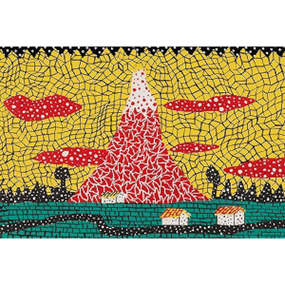 Red Mt. Fuji (Kusama 12) by Yayoi Kusama